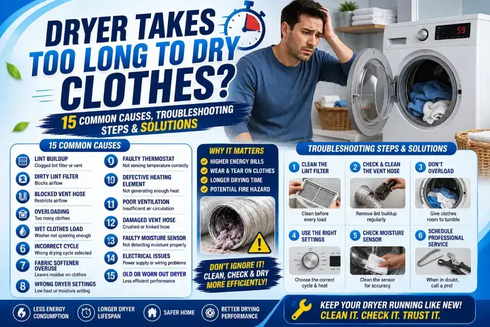 Technician cleaning a clogged dryer lint filter in Bahrain